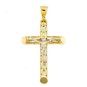 10K GOLD CRUCIFIX PENDANT 3.25"