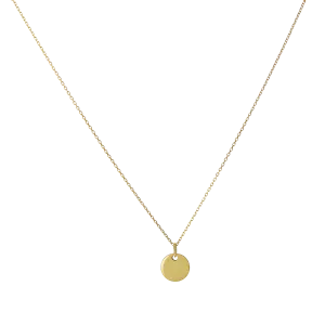 14k Engravable Disc Necklace