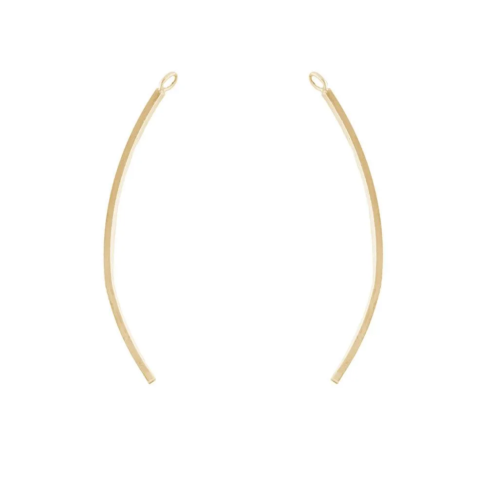 14K Gold Filled 1.5 Inch Curved Finding (1 set)