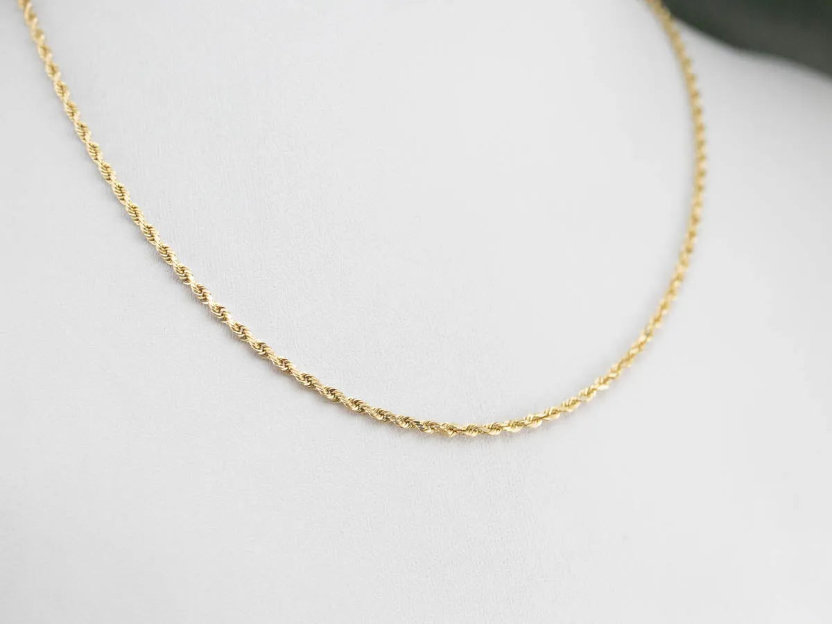 14K Yellow Gold Twist Chain