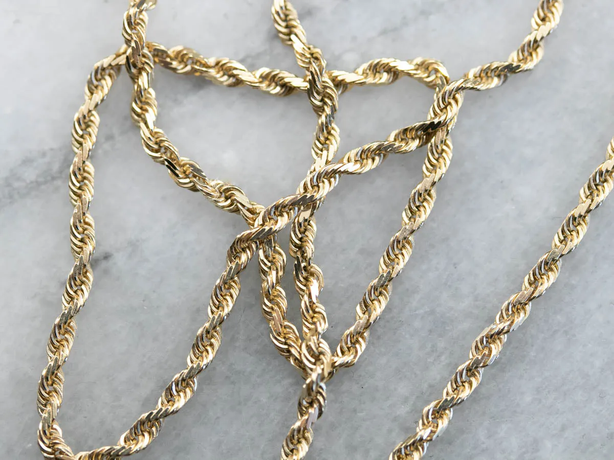 14K Yellow Gold Twist Chain