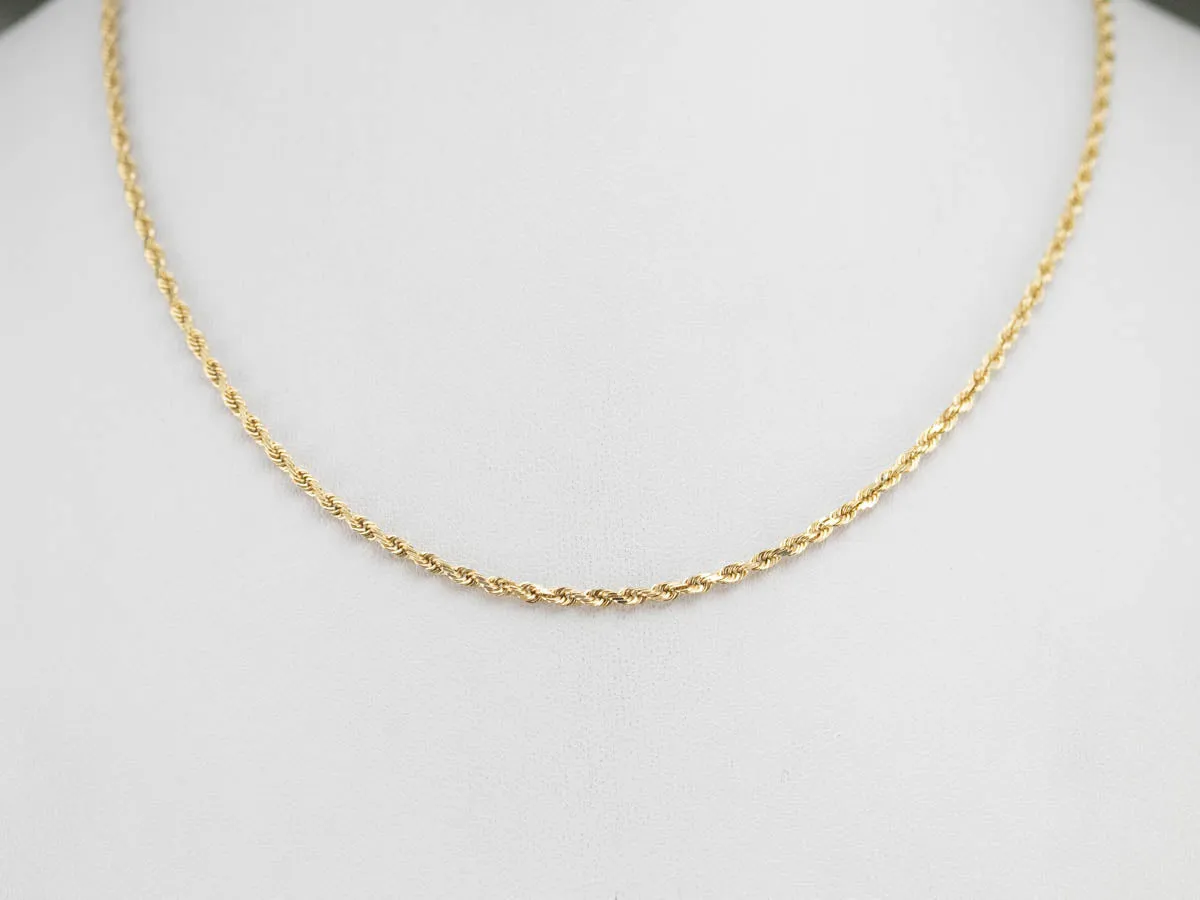 14K Yellow Gold Twist Chain