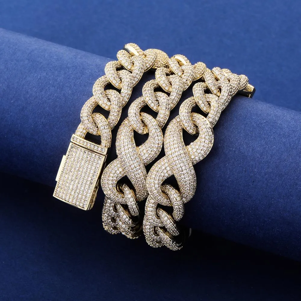 14mm Iced Out Infinity Cuban Link Necklace