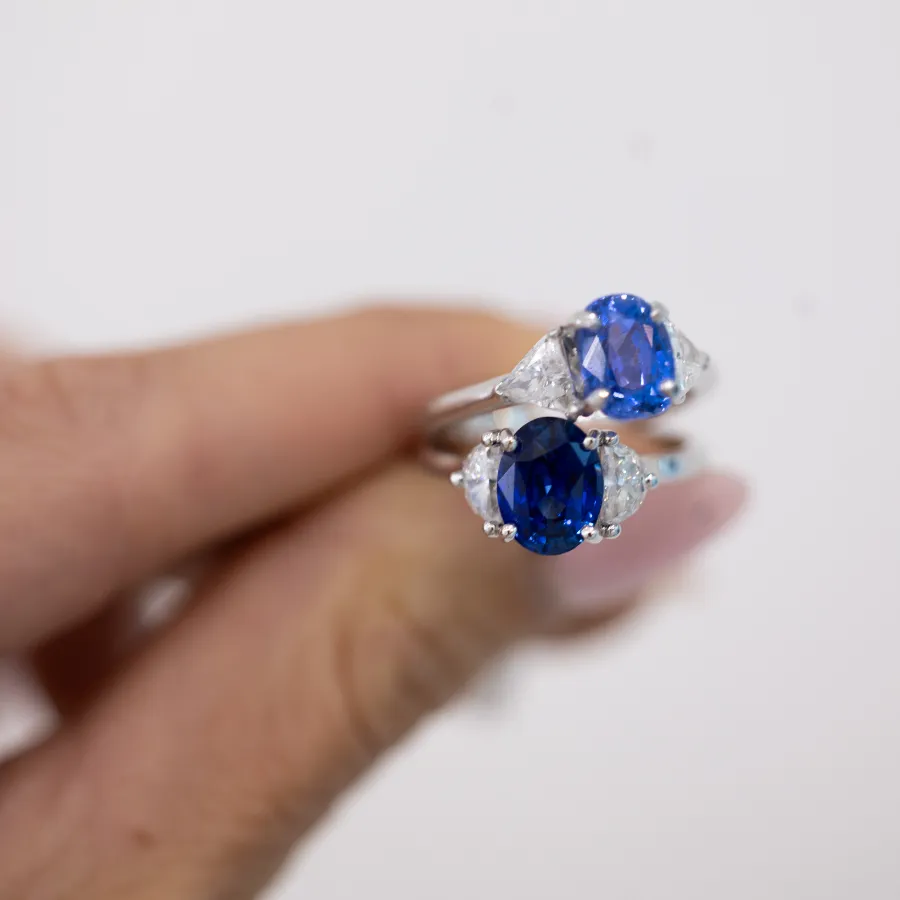 3.07 Carat Sapphire & Diamond Ring