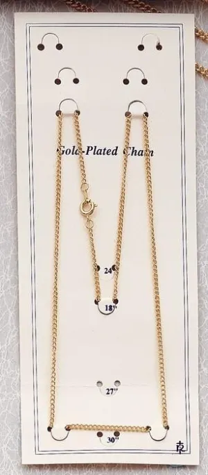 30" Gold Plated Chain