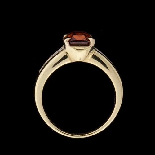 3.55ct Orange Sapphire & Diamond Ring