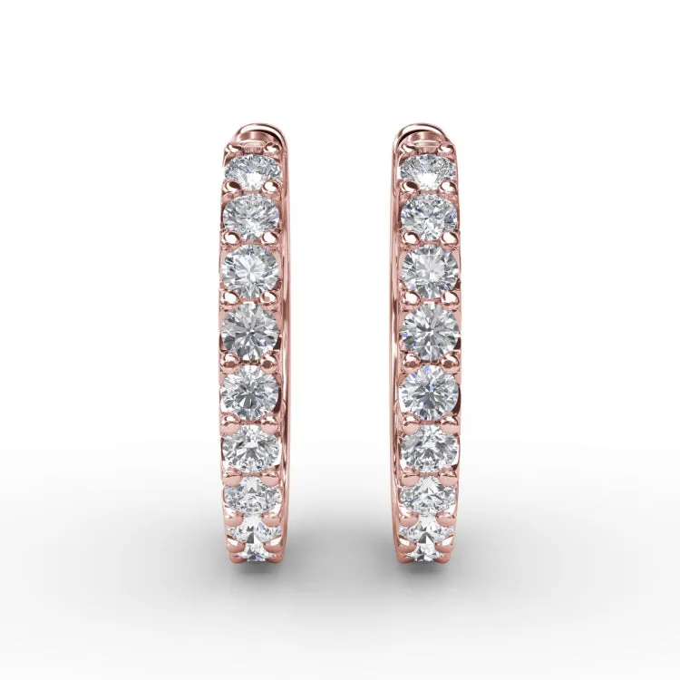 .6ct Diamond Hoop Earrings