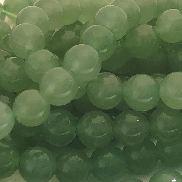 8mm Round Gemstone Beads - Green Aventurine  (10 Pack)