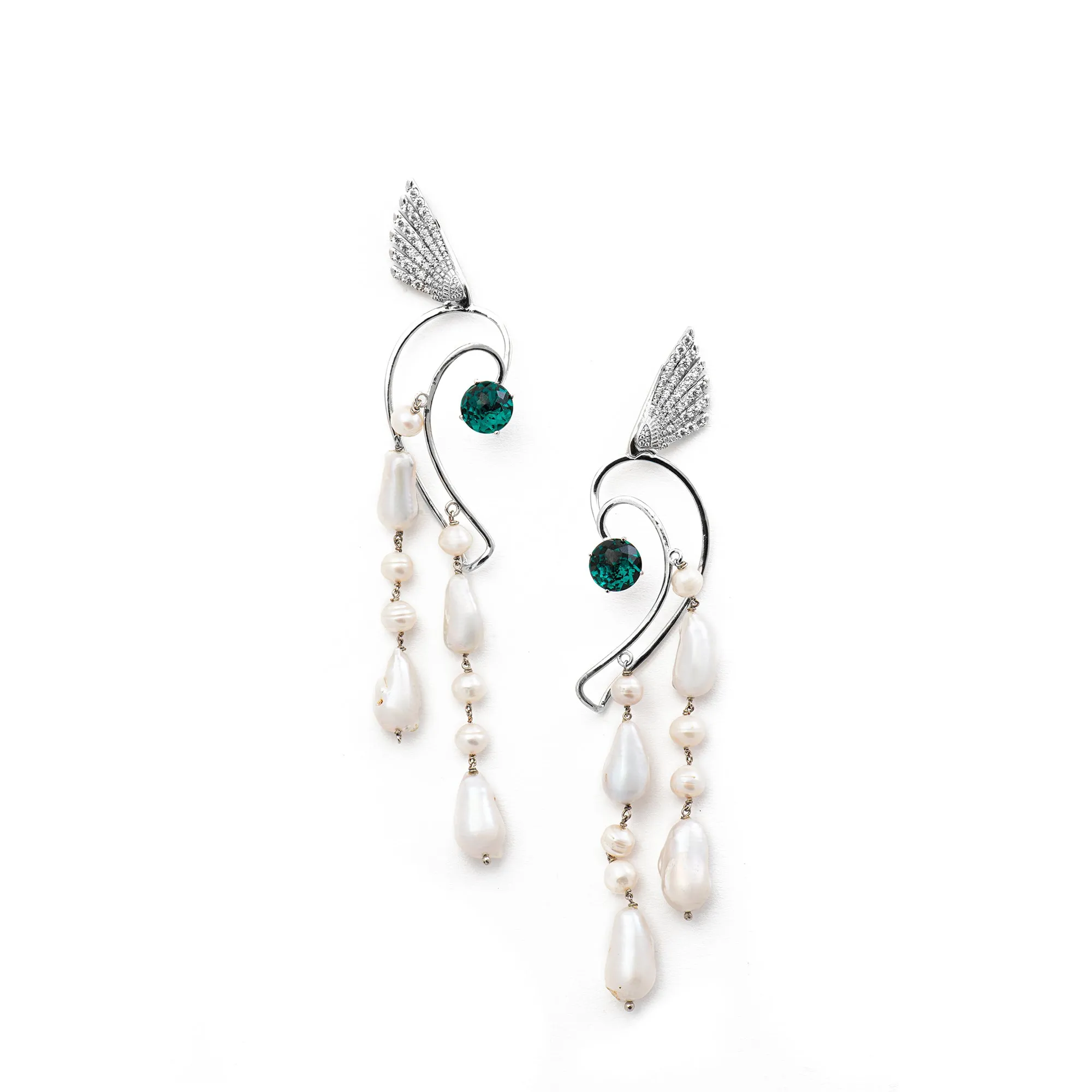 92.5 Silver Ear Cuff - La Fée Verte - The Green Fairy