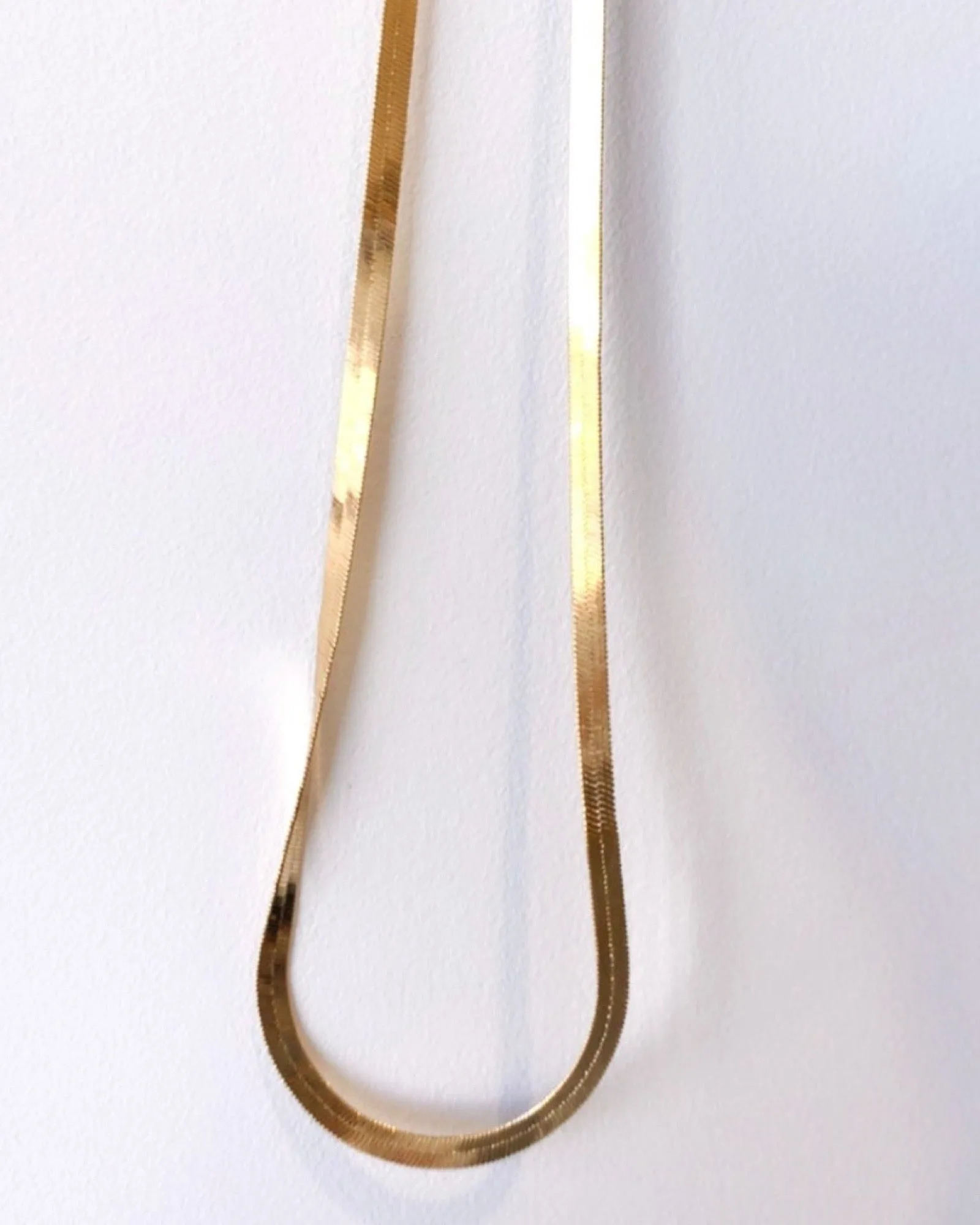 Agnes Herringbone Gold Necklace