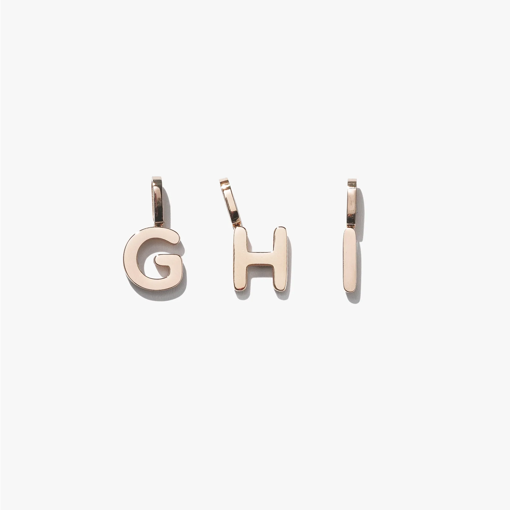 Alphabet Pendant (Single) - Rose Gold