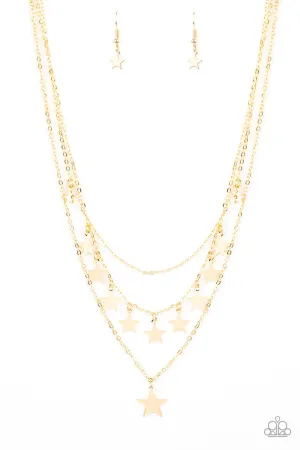 Americana Girl Gold Paparazzi Necklace