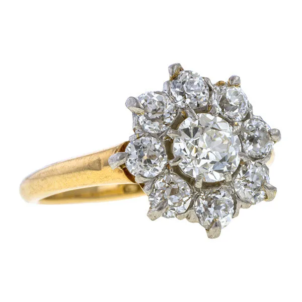 Antique Diamond Cluster Ring, Old Euro 0.33ct.