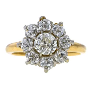 Antique Diamond Cluster Ring, Old Euro 0.33ct.