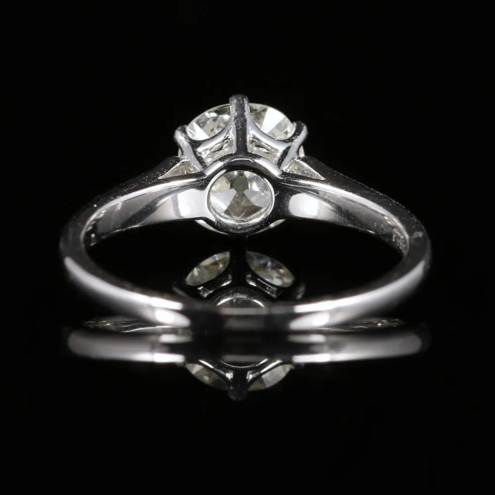 Antique Diamond Engagement Ring Solitare 1.50Ct Vvs1