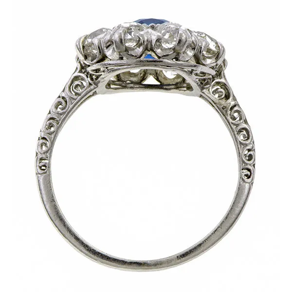 Antique Sapphire & Diamond Ring, 1.87ct.