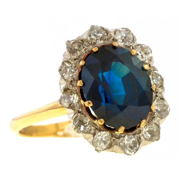 Antique Sapphire & Diamond Ring