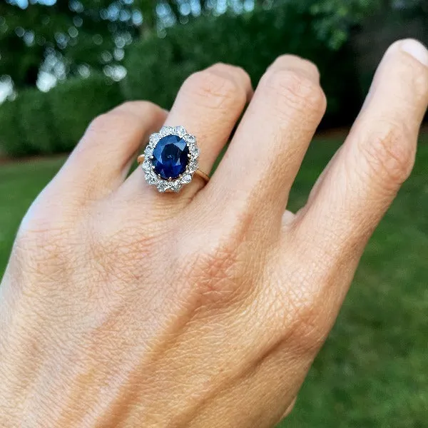 Antique Sapphire & Diamond Ring