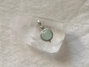 Aqua Chalcedony Ari Dot Pendant