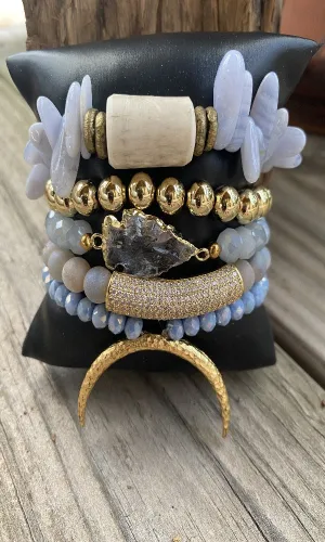 Arm Candy by Heather Ford Magical Moon Quartz Stacking Bracelet