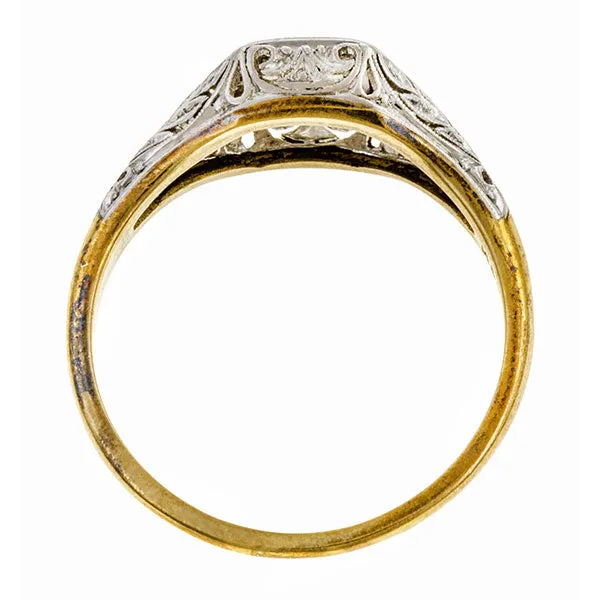 Art Deco Diamond Ring, Old European cut 0.43ct