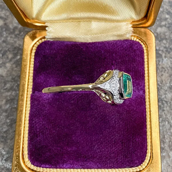 Art Deco Emerald & Diamond Ring