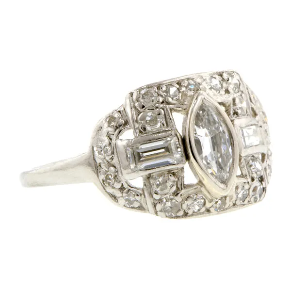 Art Deco Marquise Diamond Ring