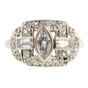 Art Deco Marquise Diamond Ring