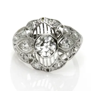 Art Deco Platinum & Diamond Engagement Ring