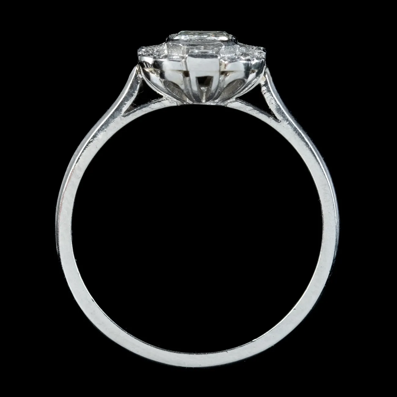 Art Deco Style Diamond Cluster Ring 1.40ct Of Diamond