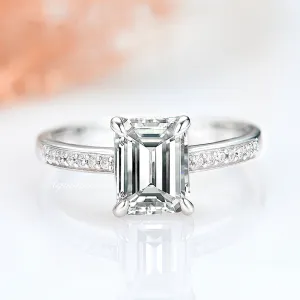 Ava White Sapphire Ring- Sterling Silver