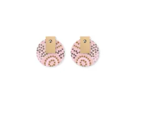 Azeza Possum Ceremony Layered Medium Circle Stud Earrings