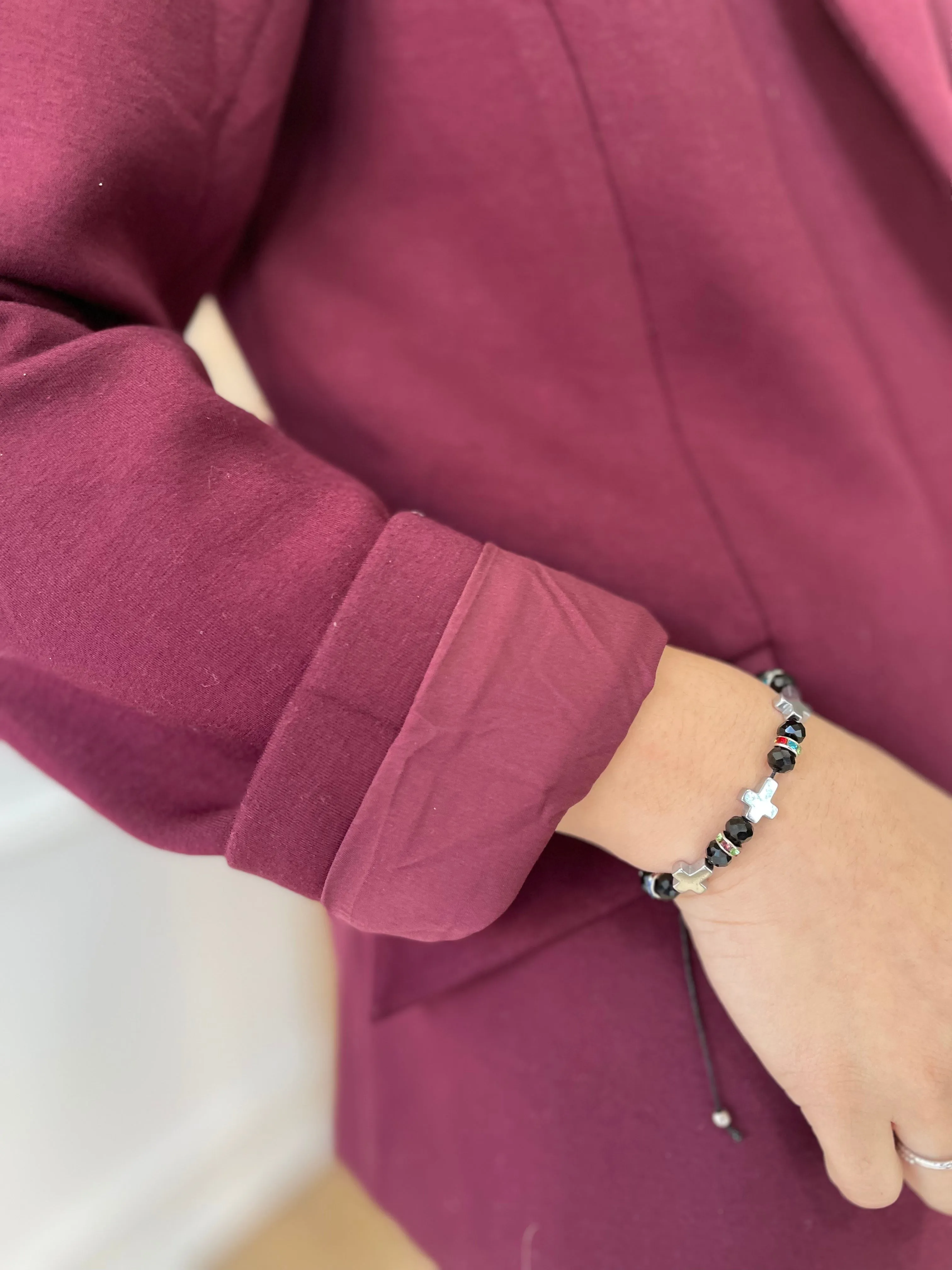 Beaded Cross Bracelet