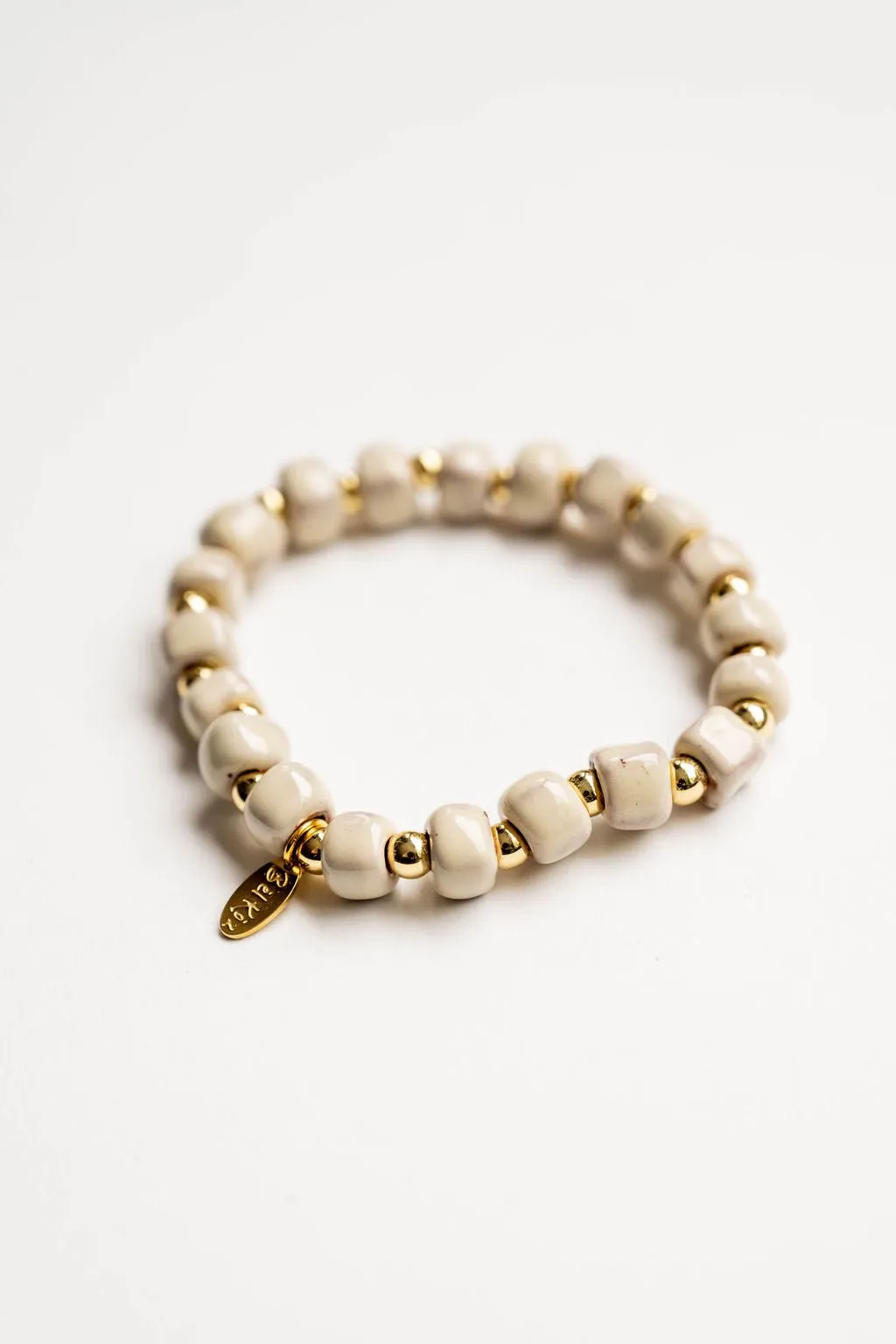 Bel Koz 14k Gold Accented Clay Bracelet