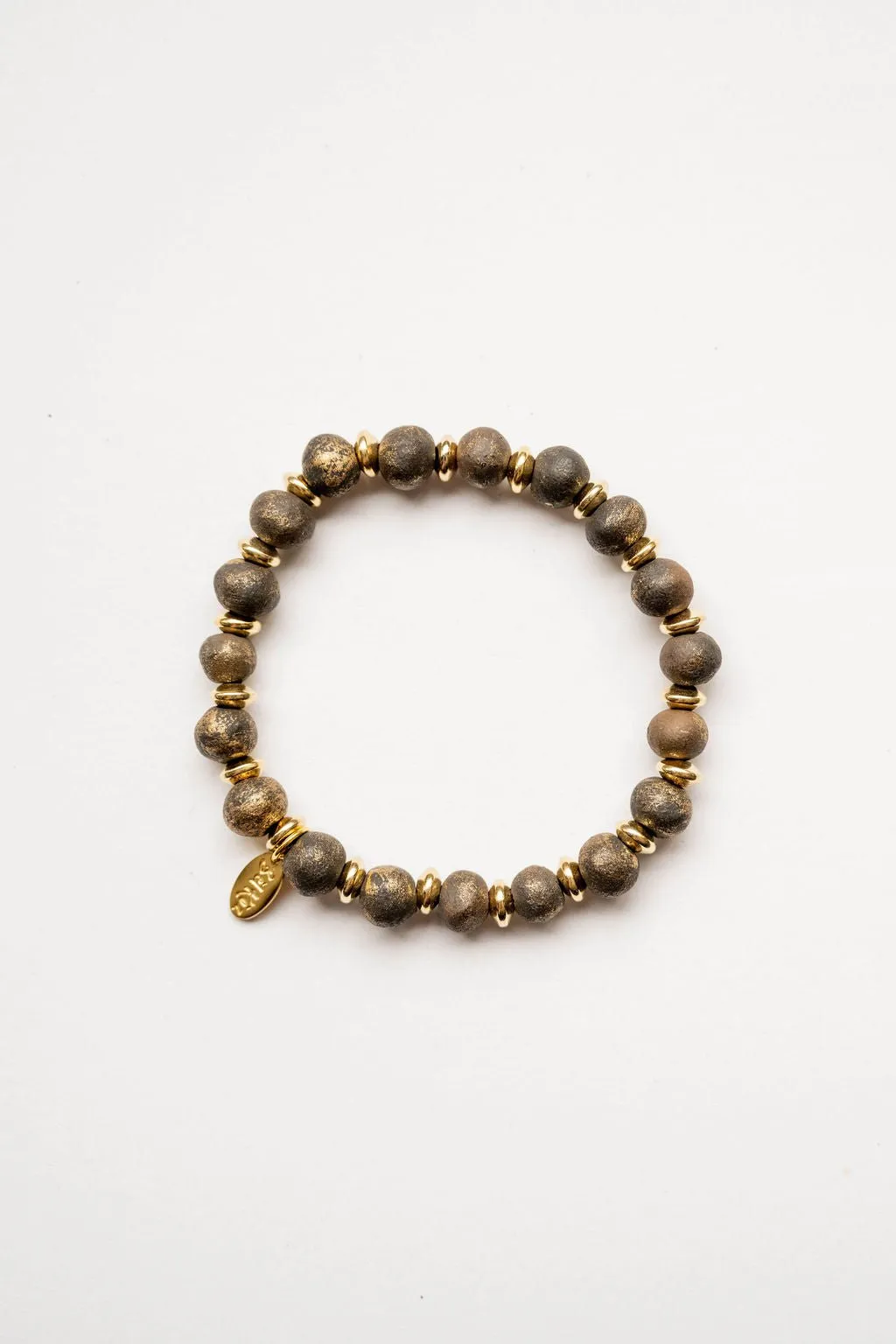 Bel Koz 14k Gold Accented Clay Bracelet