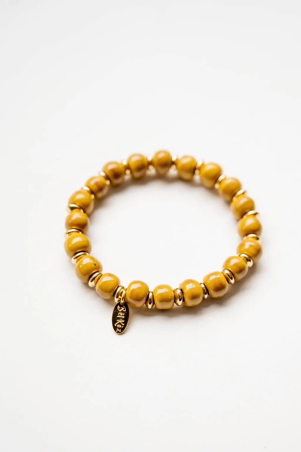 Bel Koz 14k Gold Accented Clay Bracelet