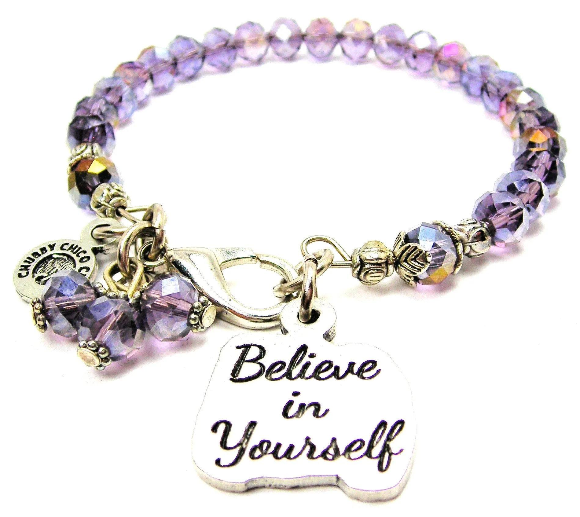 Believe In Yourself Splash Of Color Crystal Bracelet