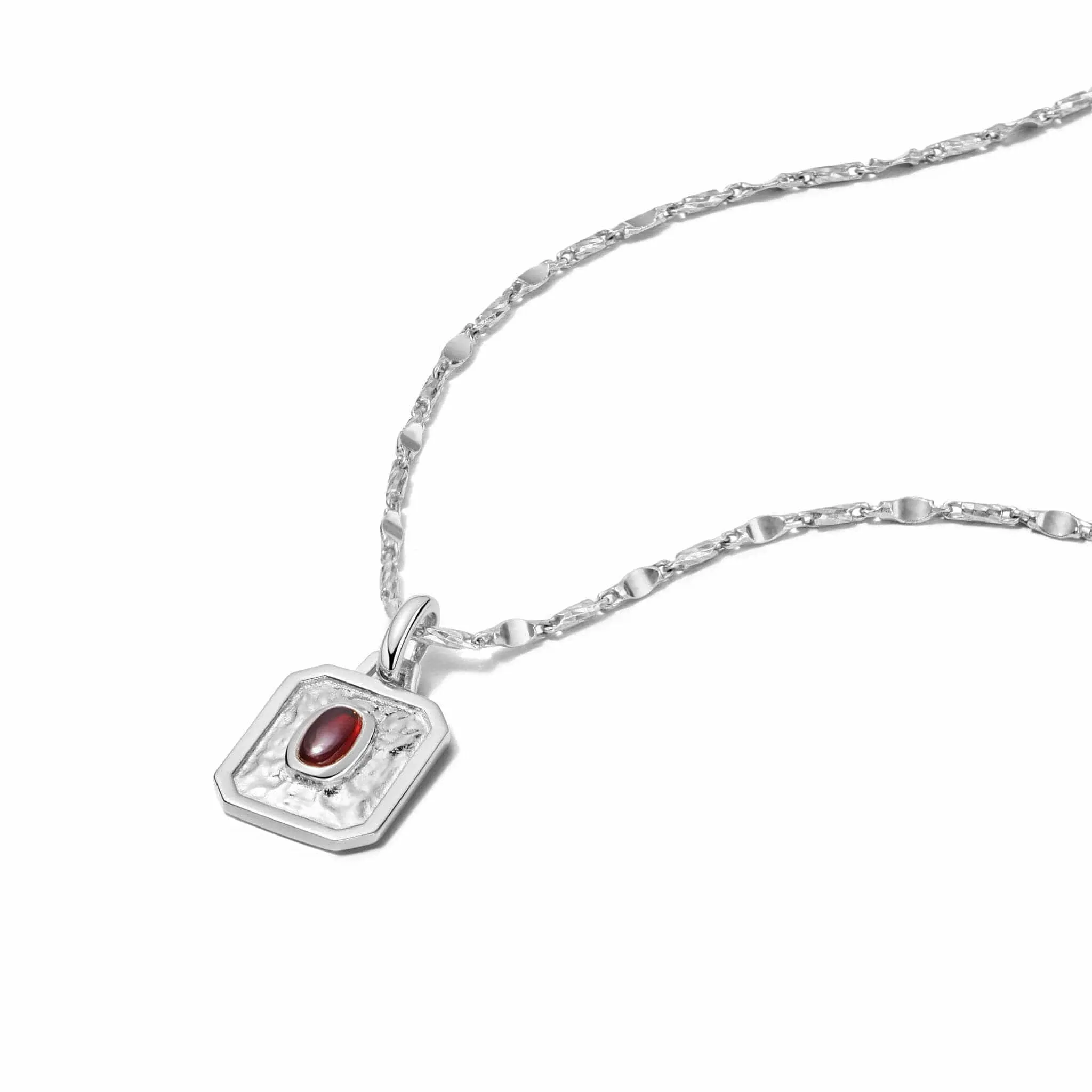 Birthstone Necklace Sterling Silver