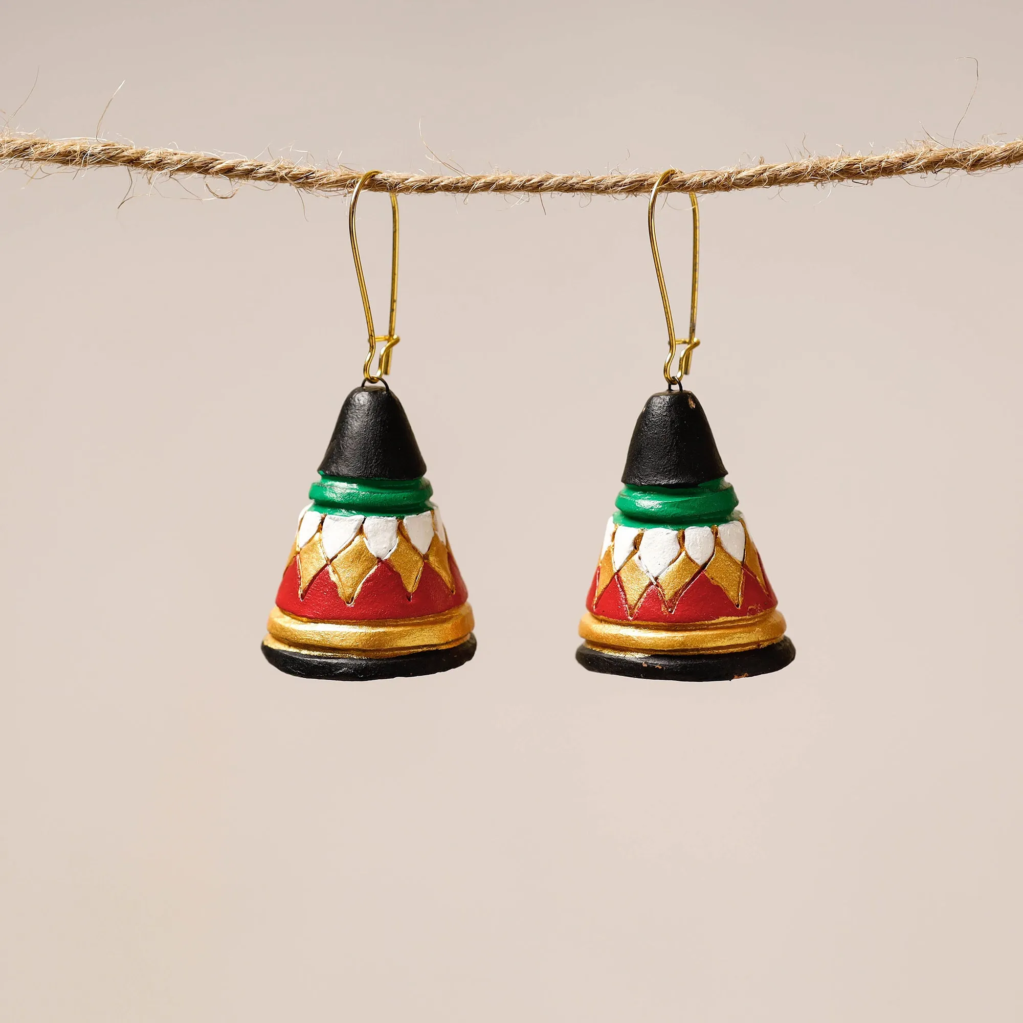 Bishnupur Handpainted Dangler Terracotta Earrings 32