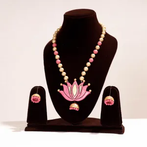 Bishnupur Handpainted Terracotta Necklace Set 03