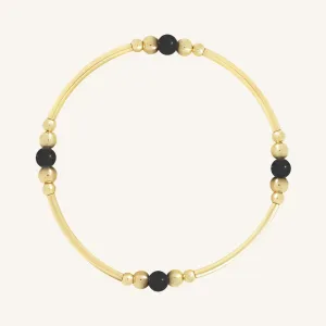 Black Agate Ava Bracelet - Stone of Strength