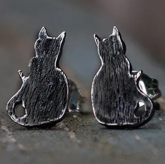 Black Cat Earrings