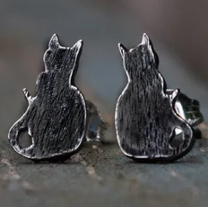 Black Cat Earrings