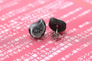 Black Mage Job Icon Stainless Steel Studded Earrings Pair - FFXIV