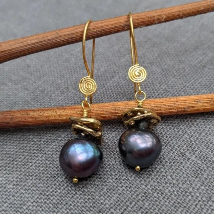 Black Pearl Earrings