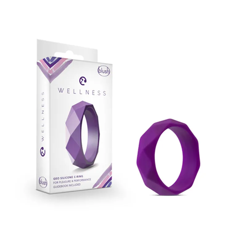 Blush Wellness Geo Silicone Cockring Purple