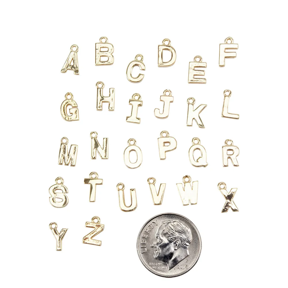 Brass Pendants - Alphabet A to Z - Pkg/26