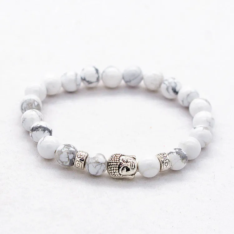 Buddha head and beads handmade bracelet