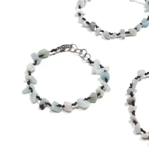 BUNDLE: 4 pieces White Handmade Stone Bracelet  - Thailand