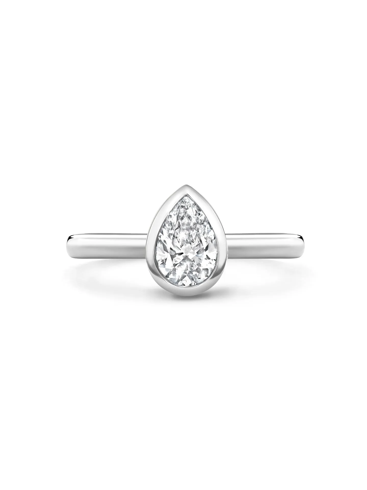 Classic Pear Diamond Platinum Ring